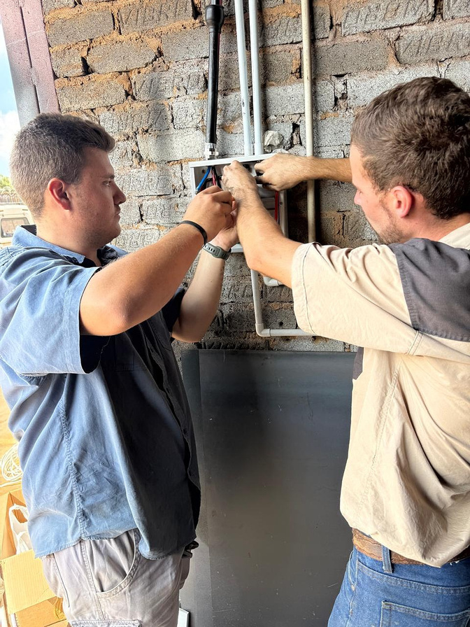 Watt-Core technicians completing an electrical installation